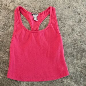 Forever 21 racer back pink ribbed size medium tank top. {229}
